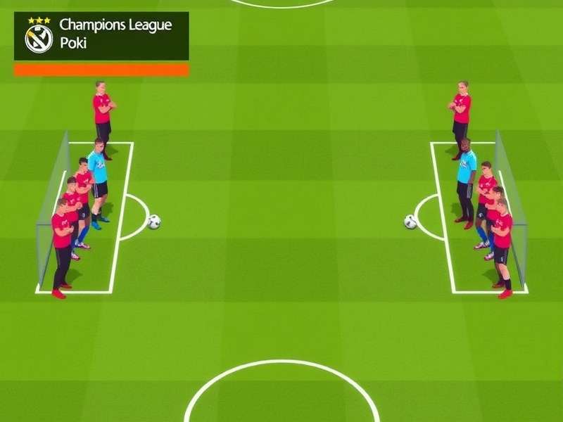 Soccer Skills Champions League Poki gameplay action on the pitch