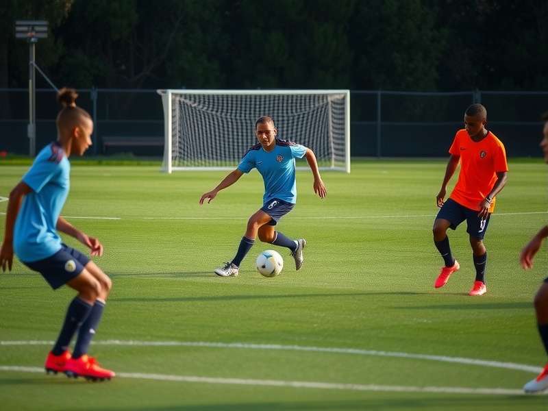 Indian football players during a Soccer Skills Training Session at Chemaitei Academy