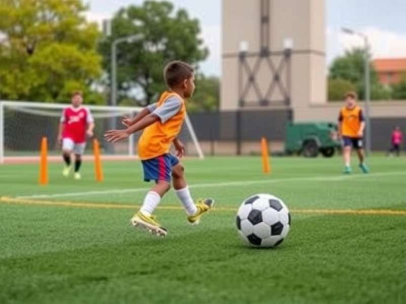 Indian kids playing soccer with joy and energy