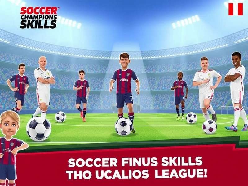 Soccer Skills Champions League Unblocked gameplay action shot