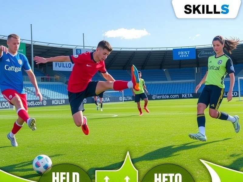 Indian football players practicing soccer skills drills on a green field