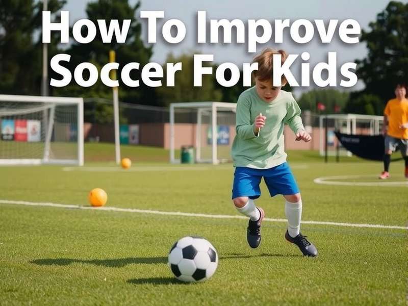 Indian kids practicing soccer drills on a green field with footballs and cones